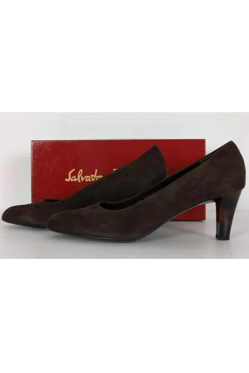 Ferragamo - Brown Suede Pumps Sz 11
