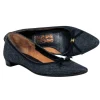 Ferragamo - Chambray Pointed Toe Flats w/ Bow Sz 6