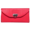 Ferragamo - Flamingo Pink Leather Wallet w/ Signature Gancini