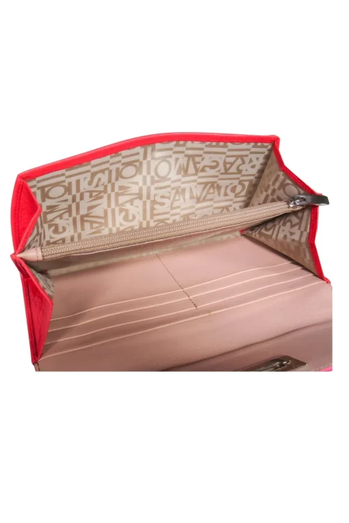 Ferragamo - Flamingo Pink Leather Wallet w/ Signature Gancini