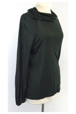 Ferragamo - Green Long Sleeve Cowl Neck Shirt Sz 8