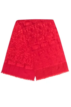 Ferragamo - Red Logo Print Scarf