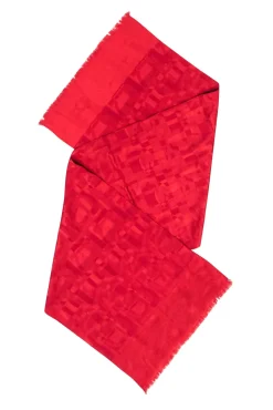 Ferragamo - Red Logo Print Scarf