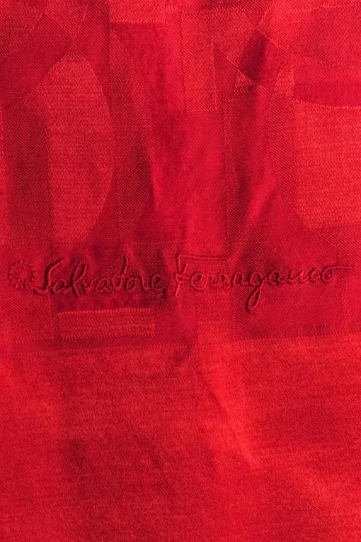 Ferragamo - Red Logo Print Scarf