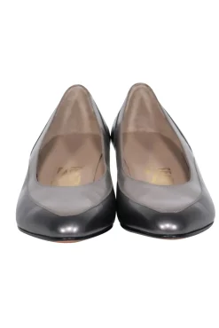Ferragamo - Two-tone Metallic Silver Low Pump Sz 7.5
