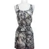 Fifteen Twenty - Gray Tone Abstract Print Silk Dress Sz L
