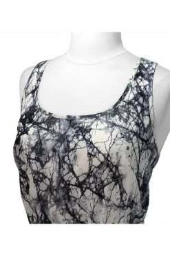 Fifteen Twenty - Gray Tone Abstract Print Silk Dress Sz L