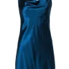 Fleur Du Mal - Dark Blue Silk Mini Slip Dress Sz M