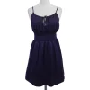 Flounce - Purple Silk Keyhole Dress Sz 2