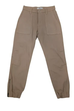 7 For All Mankind - Khaki Cotton Blend Cropped Boyfriend Joggers Sz 2