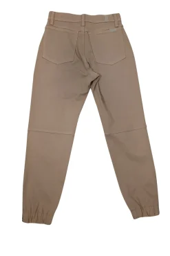 7 For All Mankind - Khaki Cotton Blend Cropped Boyfriend Joggers Sz 2