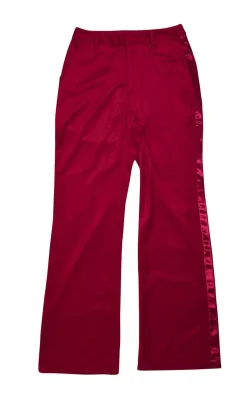 7 For All Mankind - Red Velvet Pants w/ Satin Side Stripe Sz 6