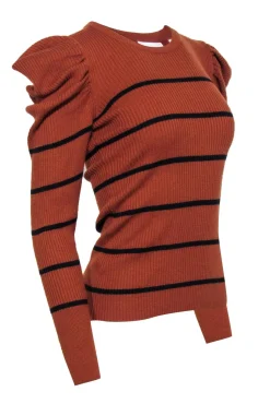 7 For All Mankind - Tan w/Black Stripes Sweater Sz S