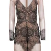 For Love & Lemon - Nude Sheer Bodycon Dress w/ Lace Overlay Sz S