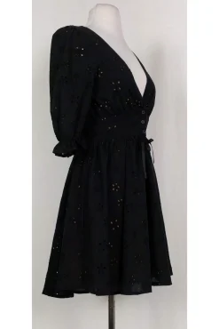 For Love & Lemons - Black Eyelet Dress Sz S