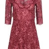For love & lemons - Pink Lace Dress w/ Open Back Sz S