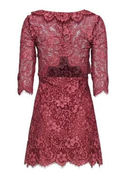 For love & lemons - Pink Lace Dress w/ Open Back Sz S