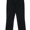 Frame - Black Straight Leg Jeans w/ Gold Glitter Side Stripe Sz 8