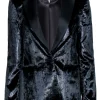Frame - Black Velvet Metallic Blazer Sz 4