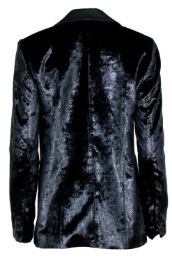 Frame - Black Velvet Metallic Blazer Sz 4