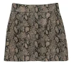 Frame - Brown Textured Snakeskin Leather Miniskirt Sz 25
