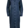 Frank & Eileen - Navy Cotton "Rory" Maxi Shirt Dress Sz S