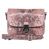 Frederic Paris - Pink Snakeskin Print Crossbody Bag