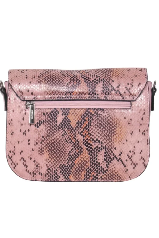 Frederic Paris - Pink Snakeskin Print Crossbody Bag
