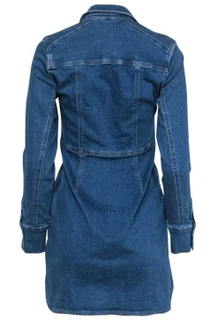 Free People - Medium Wash Denim Button-Up Shirt Dress Sz S