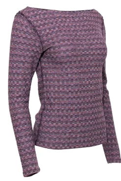 Free People - Purple Marble Knit Sweater w/ Boat Neckline Sz S