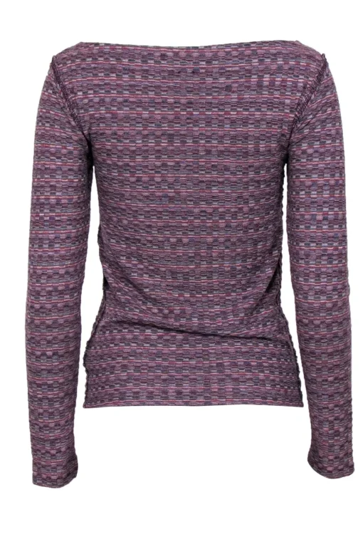Free People - Purple Marble Knit Sweater w/ Boat Neckline Sz S