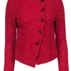 Free People - Red Wool Blend Button-Front Jacket Sz S