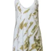 Free People - White & Gold Sequin Mini Slip Dress Sz L