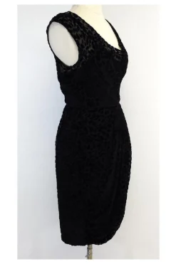 Frock! by Tracy Reese - Black Velvet Leopard Print Dress Sz 2