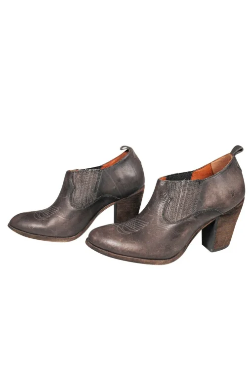 Frye - Dark Gray Booties w/ Stitching Sz 11