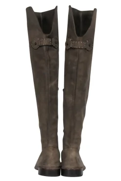 Frye - Light Olive Leather Over-the-Knee Boots Sz 7.5