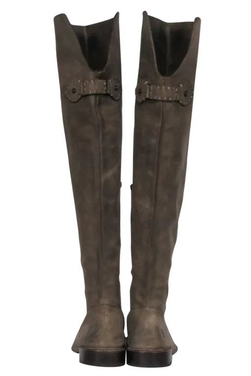 Frye - Light Olive Leather Over-the-Knee Boots Sz 7.5