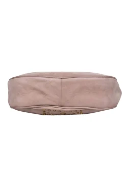 Frye - Taupe Crossbody Bag w/ Gold-Toned Studs