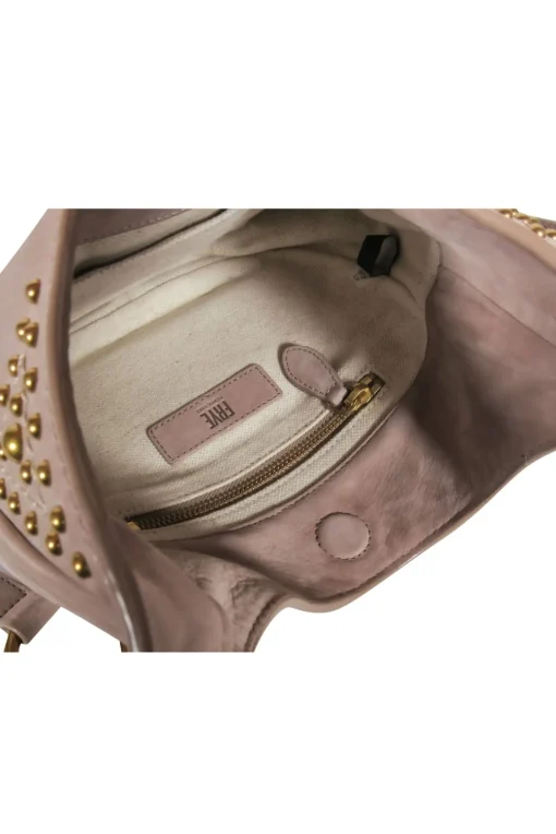 Frye - Taupe Crossbody Bag w/ Gold-Toned Studs