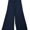 G. Label by Goop - Black Wide Leg Cuffed Trousers Sz 8