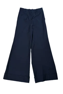 G. Label by Goop - Black Wide Leg Cuffed Trousers Sz 8