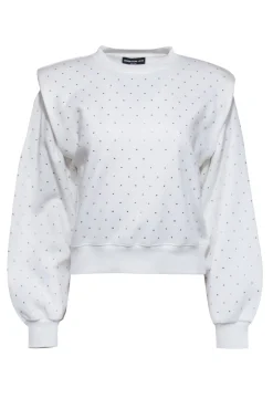 Generation Love - Off-White Crystal "Orlie" Sweatshirt Sz S