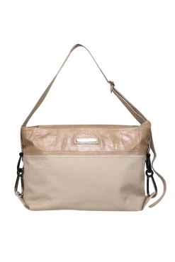 Gianfranco Ferre - Beige Leather Large Shoulder Bag