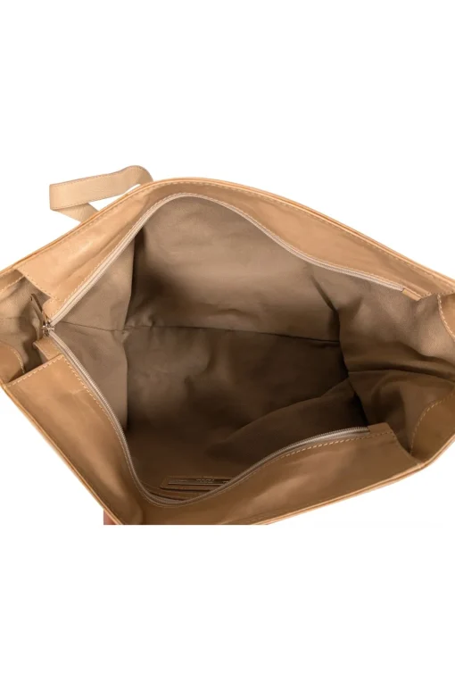 Gianfranco Ferre - Beige Leather Large Shoulder Bag