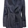 Gianfranco Ferre - Black, Blue & Grey Paint Stroke Print Blazer Sz 6
