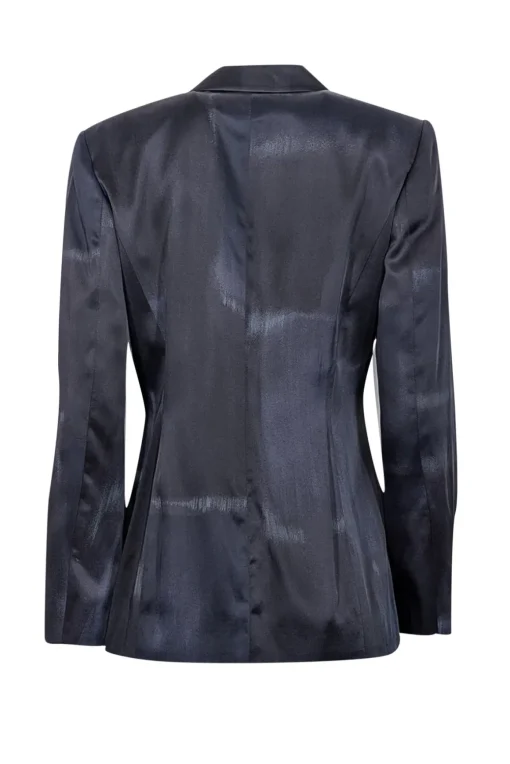 Gianfranco Ferre - Black, Blue & Grey Paint Stroke Print Blazer Sz 6