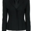 Gianfranco Ferre - Black Slim Blazer w/ Padded Shoulders Sz 6