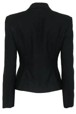 Gianfranco Ferre - Black Slim Blazer w/ Padded Shoulders Sz 6
