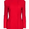 Gianni Versace - Red Asymmetric Zip Front Blazer Jacket Sz 4