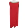 Gianni Versace - Red Cotton Sleeveless Asymmetrical Dress Sz M